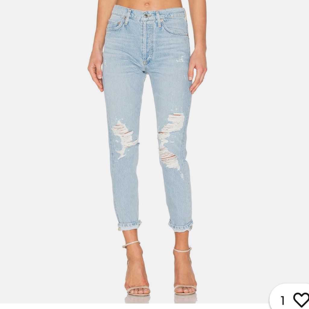 Agolde Jamie High Rise Light Blue Jeans
